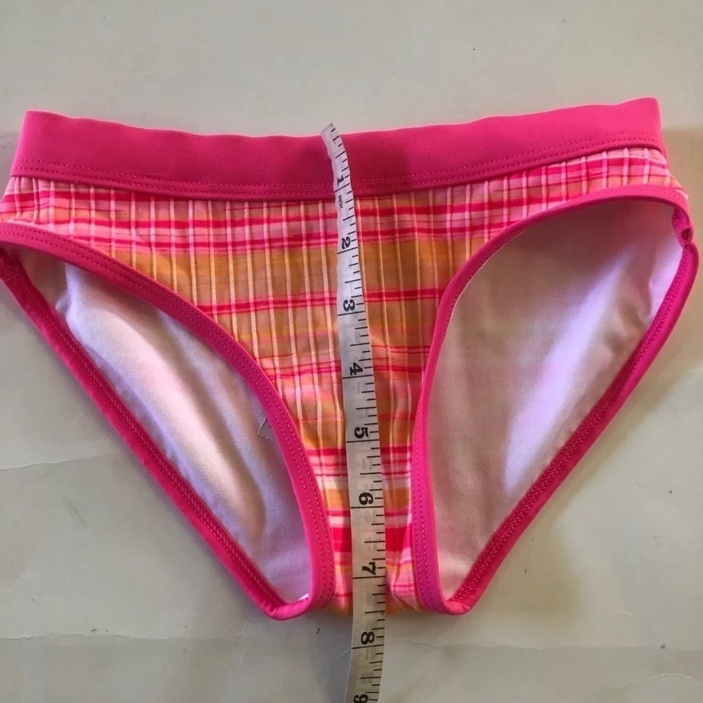 Bundle 3Pc Art Class Bikini Top and Floral Pink Bikini Bottoms Swimwear Set S6/7
